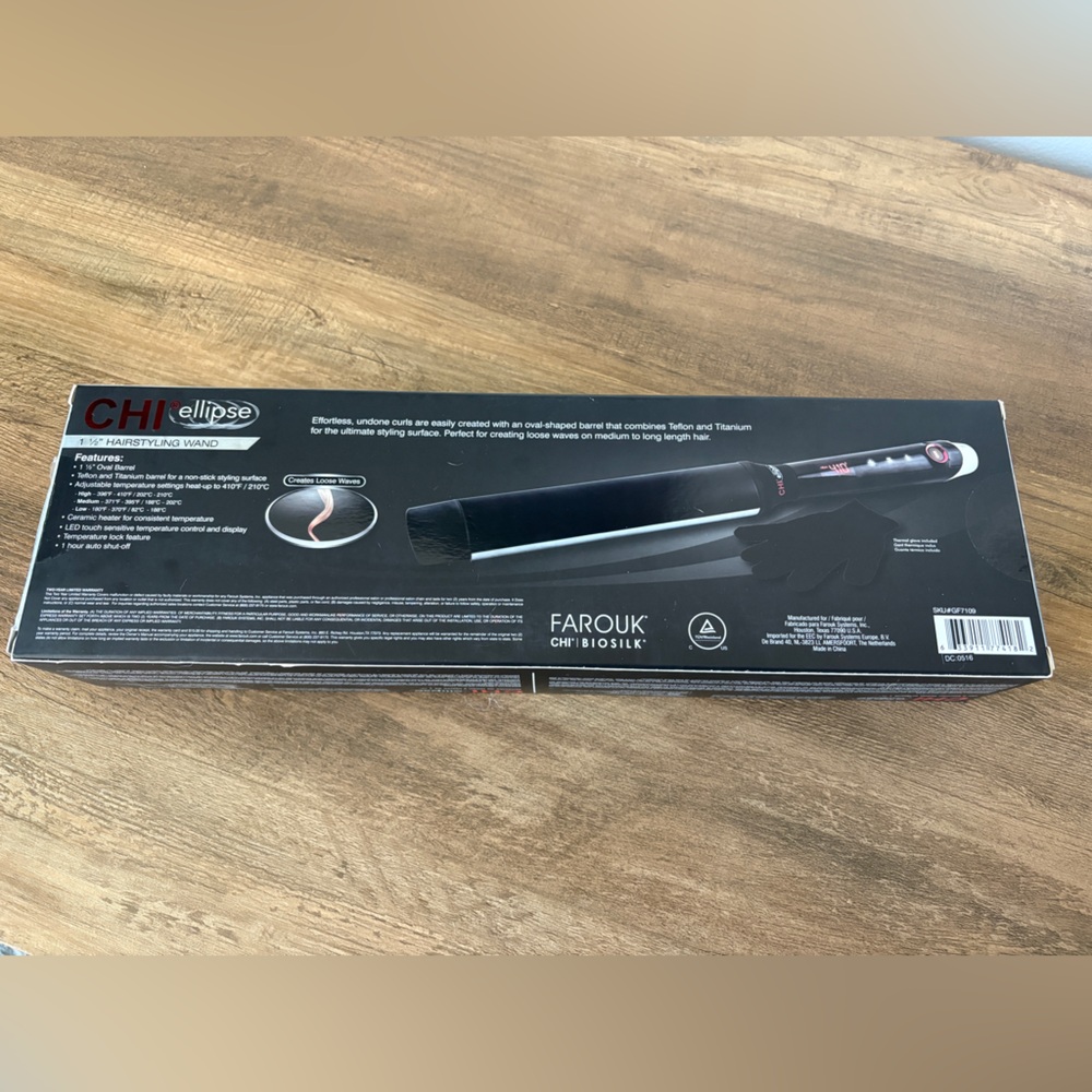 NEW IN BOX Chi Ellipse 1 1/2” Oval Barrel Hairstyling Wand - Picture 5 of 11